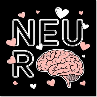 Neuro Nurses Brain Candy Heart Neuroscience Nurse Posters and Art